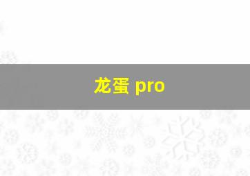 龙蛋 pro